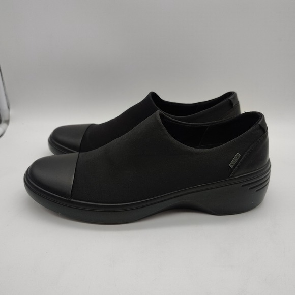 ECCO Womens Soft 7 GTX Gore-Tex Size EU 41 US 10 Slip On Shoes Black Stretch - Picture 3 of 10